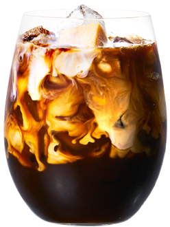 Raw iced Coffee drink