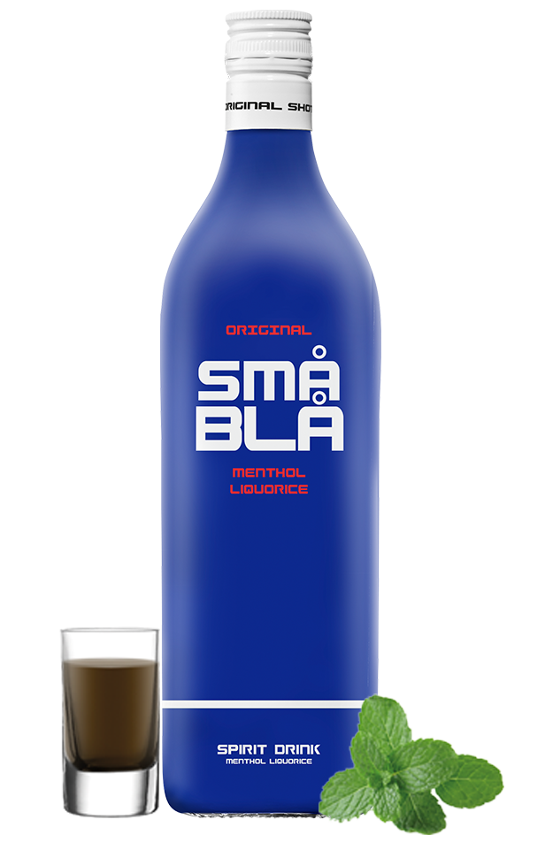 SMÅ Blå Menthol lakridsshot