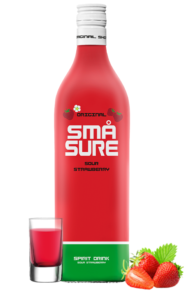 SMÅ Sure Sour Strawberry shot